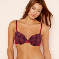 Debenhams  The Collection - 2 pack black and pink lace print underwired