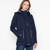 Debenhams  Maine New England - Navy hooded showerproof jacket