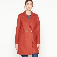 Debenhams  The Collection - Terracotta Double Breasted Coat