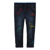 Debenhams  bluezoo - Boys Mid Blue Dinosaur Embroidered Jeans