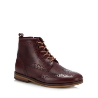 Debenhams  Baker by Ted Baker - Boys Wine Red Leather Brogue Boots