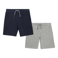 Debenhams  bluezoo - 2 Pack Boys Navy and Grey Jersey Sweat Shorts