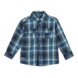 Mantaray - Boys Blue Checked Long Sleeve Shirt £14.00