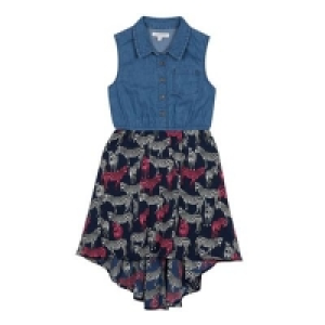 bluezoo - Girls Blue Zebra Print Mock Dress £10.80