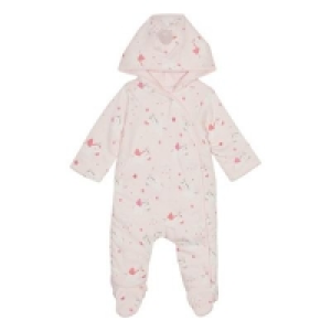 bluezoo - Baby girls pink unicorn print snugglesuit £14.00
