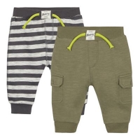 Debenhams  Mantaray - 2 pack babies khaki striped jogging bottoms