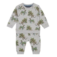 Debenhams  Mantaray - Baby boys grey lizard print sweatshirt and jogge