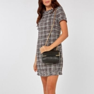 Dorothy Perkins - Navy and pink fringe shift dress