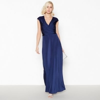Debenhams  Debut - Dark Blue Lace Back Liza Jersey Maxi Dress