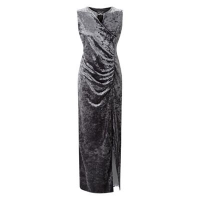 Debenhams  Grace - Silver velour maxi dress