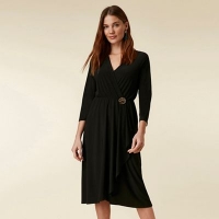 Debenhams  Wallis - Black wrap button dress