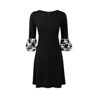 Debenhams  Grace - Black midi dress with frill cuff
