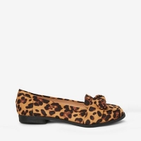 Debenhams  Dorothy Perkins - Wide fit leopard leah bow loafers