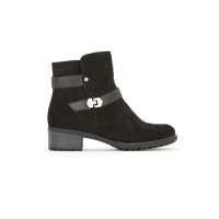 Debenhams  Evans - Extra Wide Fit Black Double Buckle Ankle Boots