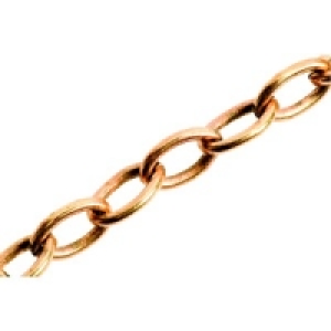 Wickes Brass Plated Oval Link Chain 1.5x8x1000mm