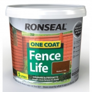 Ronseal Fence Life One Coat Medium Oak 5L £5.99