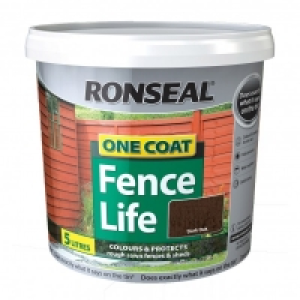 Ronseal Fence Life One Coat Dark Oak 5L £5.99