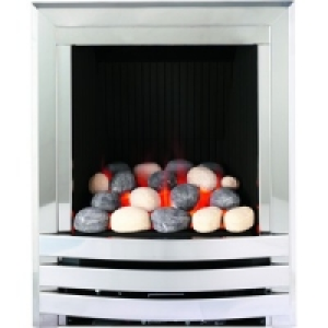 Wickes Kavir Gas Fire Polished Steel 3.3kW