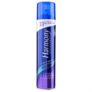 Harmony Hairspray Extra Firm Hold 33% Extra Free £1.00