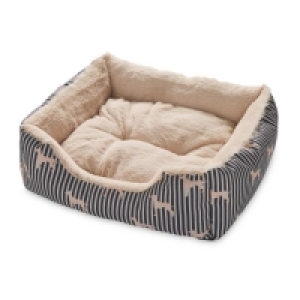 Aldi  Stripe Medium Plush Pet Bed