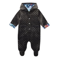 Debenhams  Baker by Ted Baker - Baby Boys Grey Quilted Velour Snuggles
