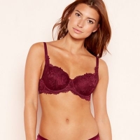Debenhams  The Collection - Plum lace Lily underwired padded balcony 