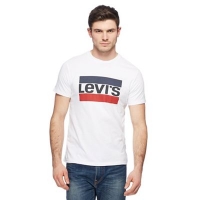 Debenhams  Levis - White logo print t-shirt