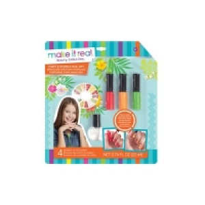 Make It Real - Paint and Sparkle - Graphic Jungle nail art