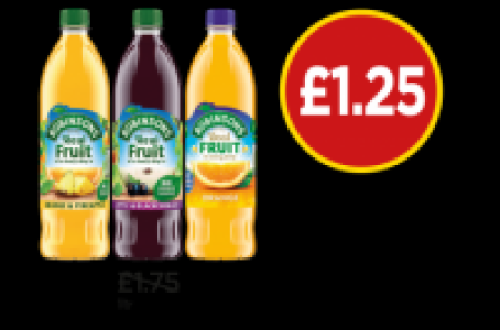 Robinsons No Added Sugar Orange & Pineapple, Apple & Blackcu £1.79