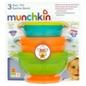 3 Stay-Put Suction Bowls 6m+ £6.50