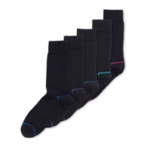 Mens Cotton Rich Black Socks 5 Pack £4.99