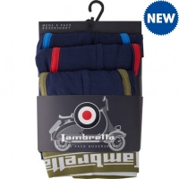 JTF  Lambretta 3 Pack Boxer Navy/Grey/Red M