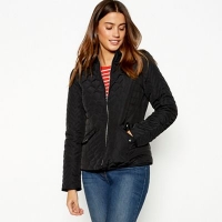 Debenhams  The Collection - Black quilted hooded jacket