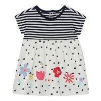 Debenhams  bluezoo - Baby Girls Navy Floral Embroidered Dress