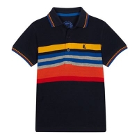 Debenhams  bluezoo - Boys navy striped cotton polo shirt