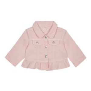 bluezoo - Baby Girls Pink Frilled Trim Denim Jacket
