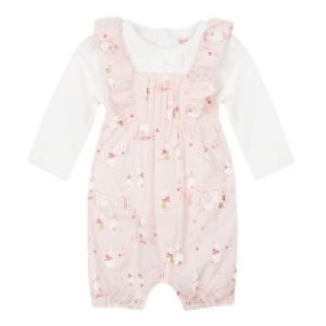 Baker by Ted Baker - Baby Girls Light Pink Bunny Print Romp