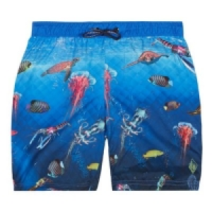 Debenhams  Baker by Ted Baker - Boys Blue Deep Sea Print Swim Shorts