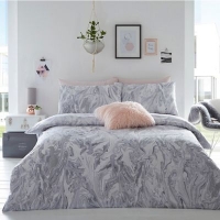 Debenhams  Home Collection Basics - Grey Cosmo Glitter marble bedding