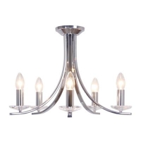 Debenhams  Home Collection - Skylar Silver Metal Chandelier Flush Light