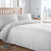 Debenhams  Home Collection Basics - White textured Seersucker bedding