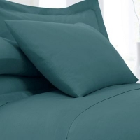 Debenhams  Home Collection - Teal cotton rich standard pillowcase pair