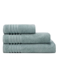 Debenhams  Home Collection - Aqua Striped Border Towels