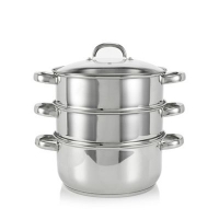 Debenhams  Home Collection - Set of three stainless steel 24cm steamers