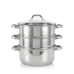 Home Collection - Set of three stainless steel 24cm steamers