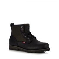 Debenhams  Levis - Black leather Logan boots