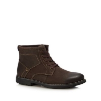 Debenhams  Hush Puppies - Brown leather duke lace up boots