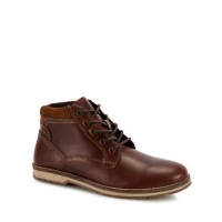 Debenhams  Mantaray - Tan leather Camo 3 lace up boots
