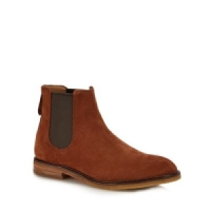 Debenhams  Clarks - Dark tan Suede Clarkdale Gobi Chelsea boots