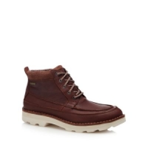 Clarks - Tan leather Korik lace up boots &pound;96.00